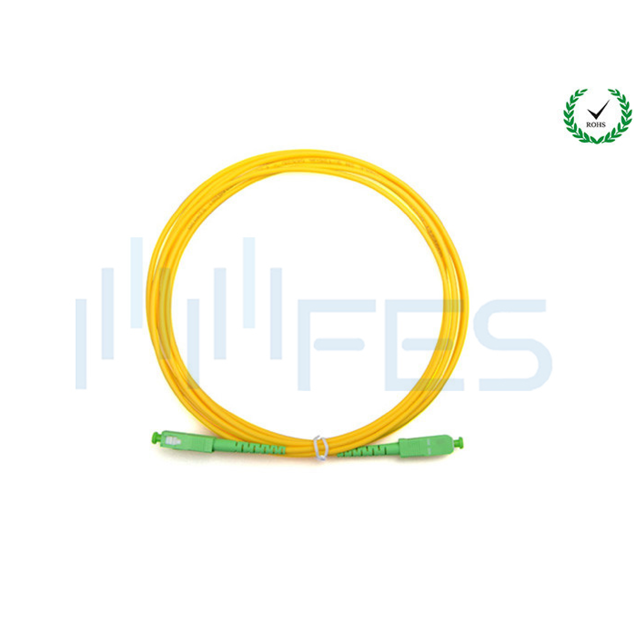 Telecom Grade SC/APC - SC/APC Fiber Optic Patch Cord 3.0mm Single Mode Simplex LSZH
