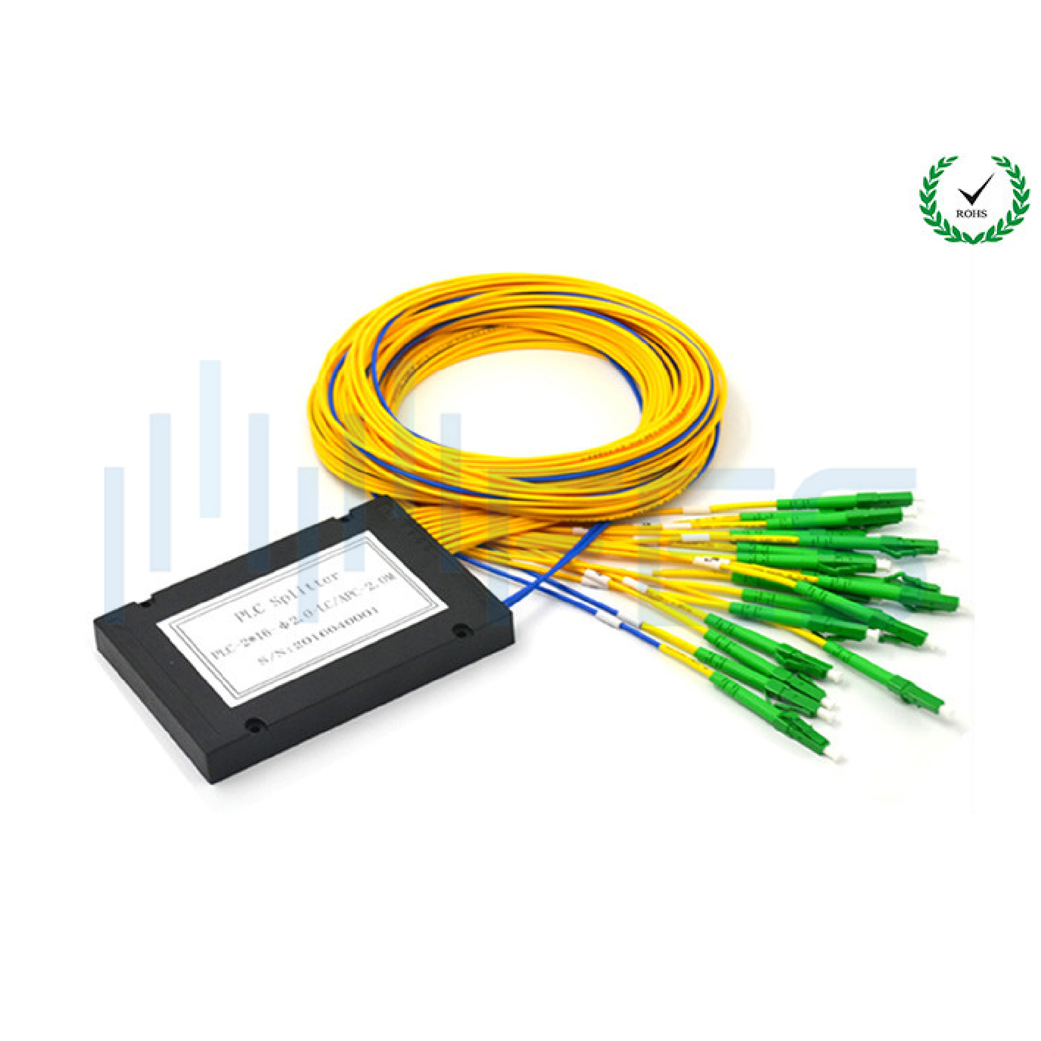 CATV PLC Fiber Optic Splitter Coupler 2x16 Plastic Module SC UPC Connector