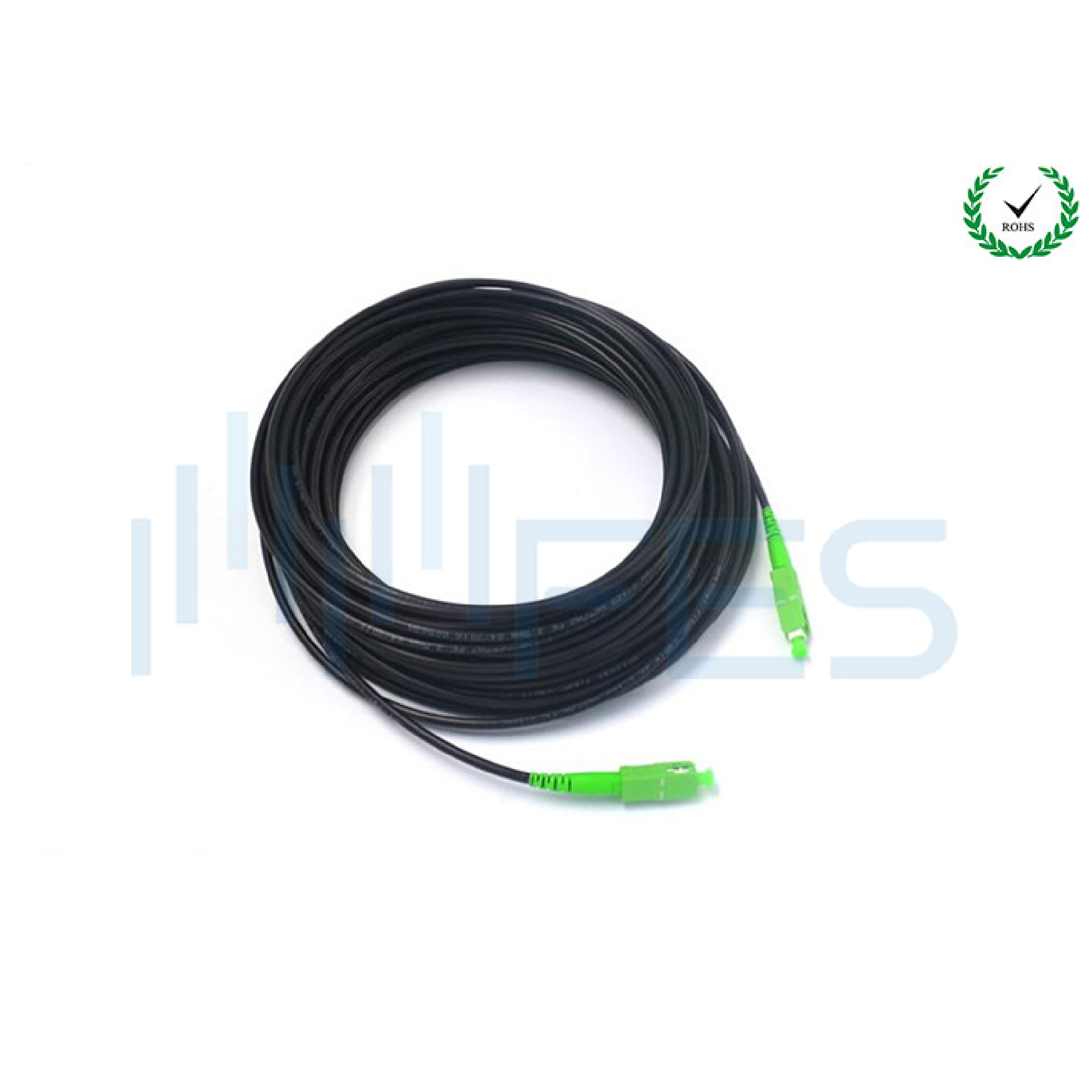 Outdoor Exterior SC / APC Fiber Optic Patch Cord With Black 3.5mm Diameter PE Sheath Cable