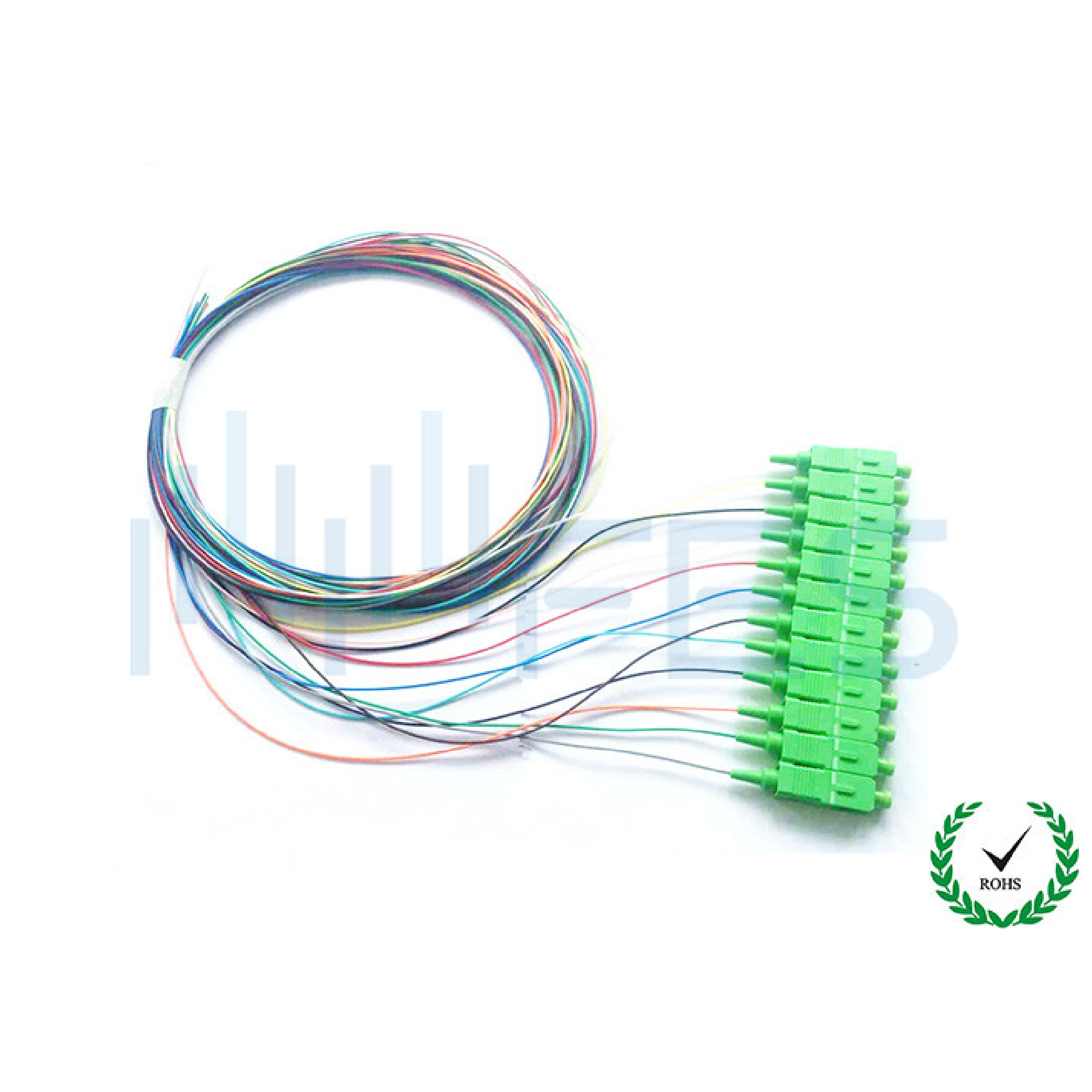 SC/APC 12 fibers colors multi-fibers single mode monomode optical fiber pigtail 1.5m LSZH - Image 2