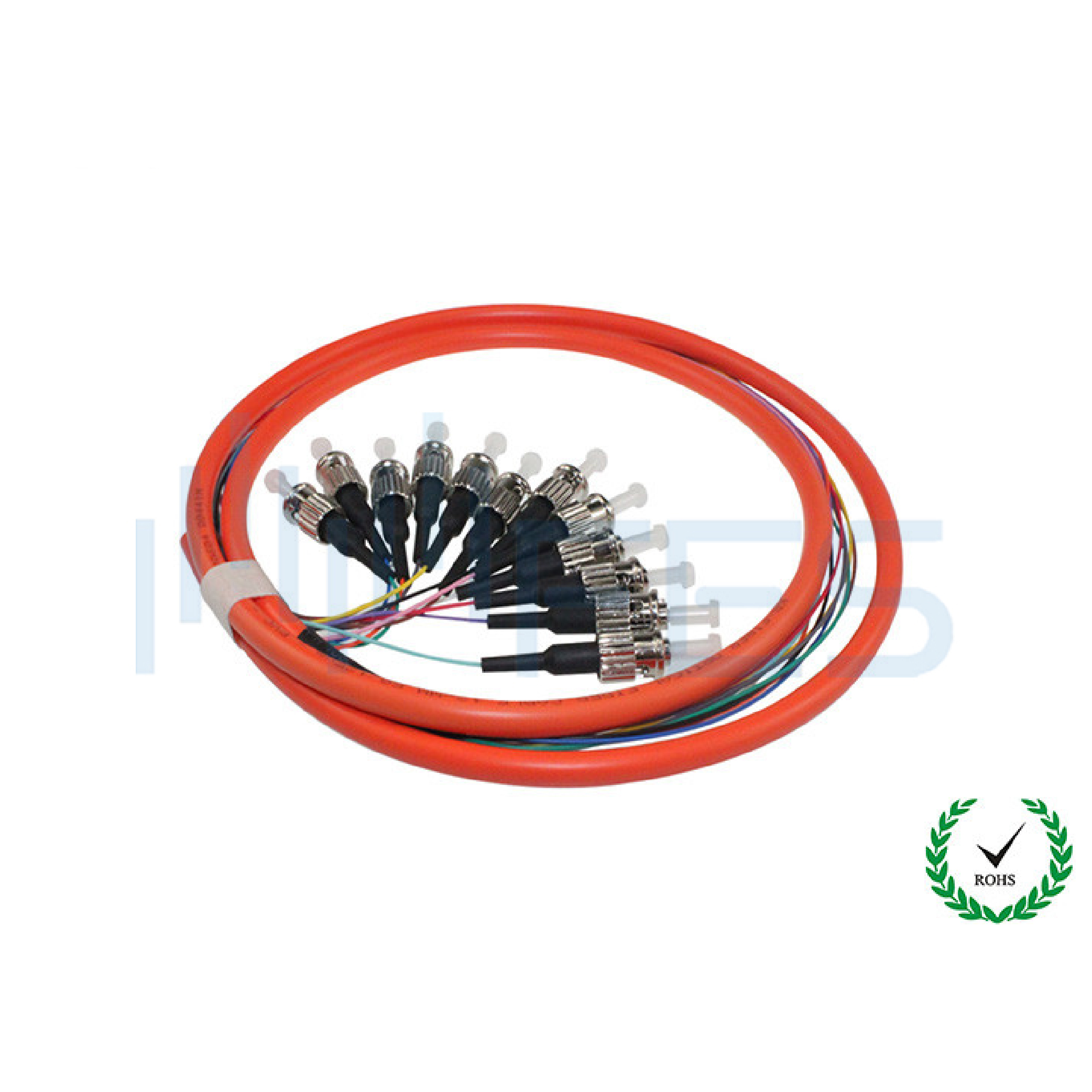 ST multimode OM2 multifibers fanout fiber optic pigtails 12 cores fibers 3m - Image 2