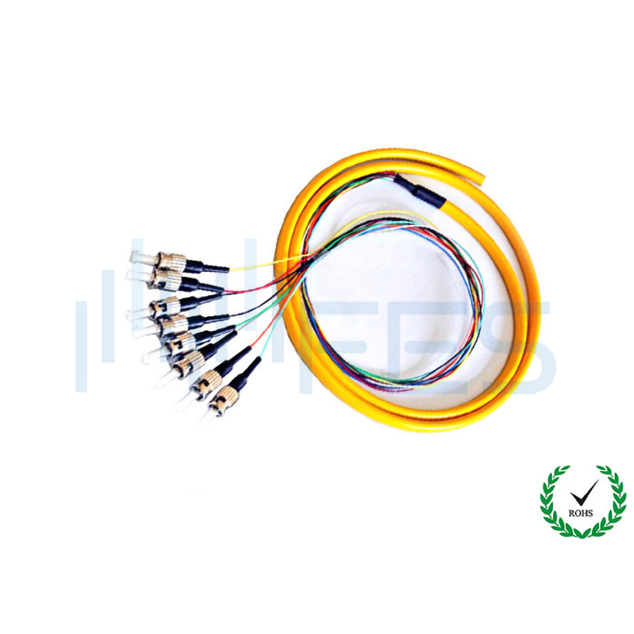 ST/UPC single mode 9/125 fiber optic fanout pigtails 8 cores fibers fo 2m - Image 2