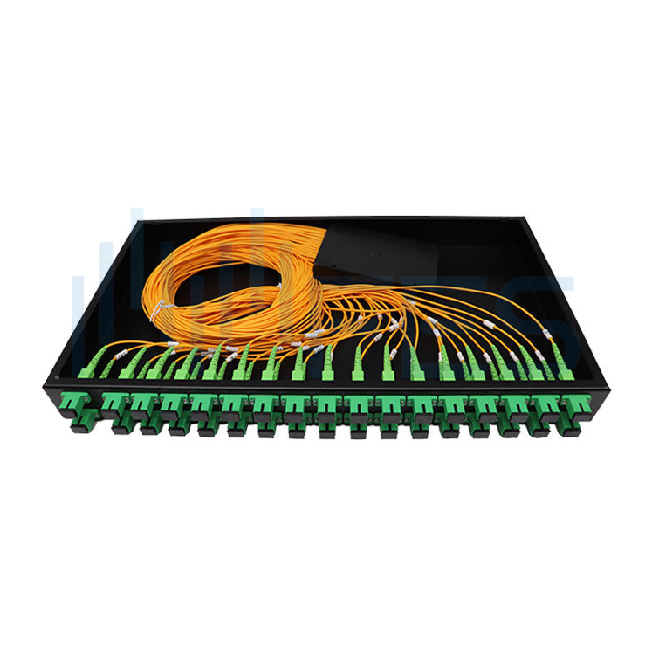 Low Insertion Loss Fiber Optic Splitter Patch Panel Termination Box SC/APC ABS Box 1U