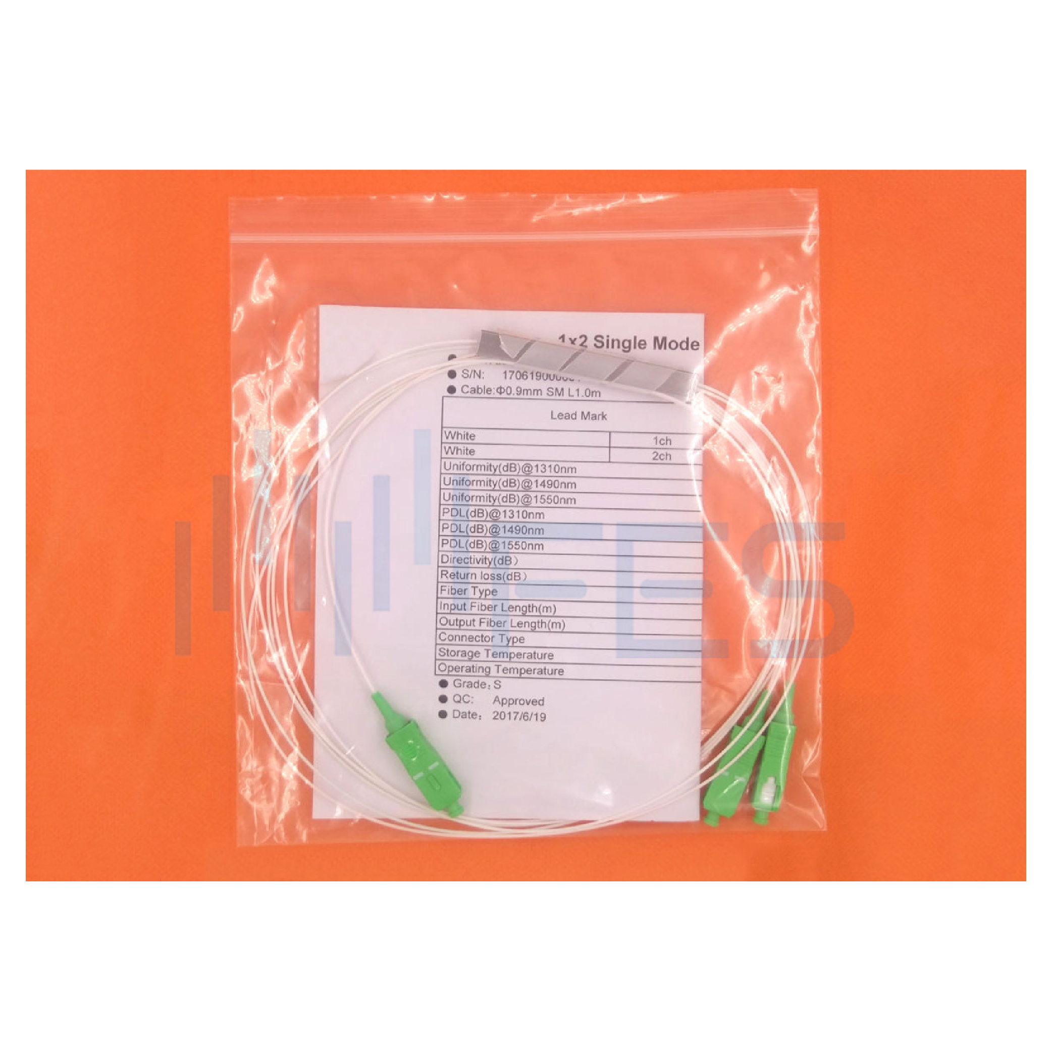 Durable Mini Tube Fiber Optic Cable Splitter 1x2 PLC 0.9mm 1.0m LSZH SC/APC LC/APC - Image 3