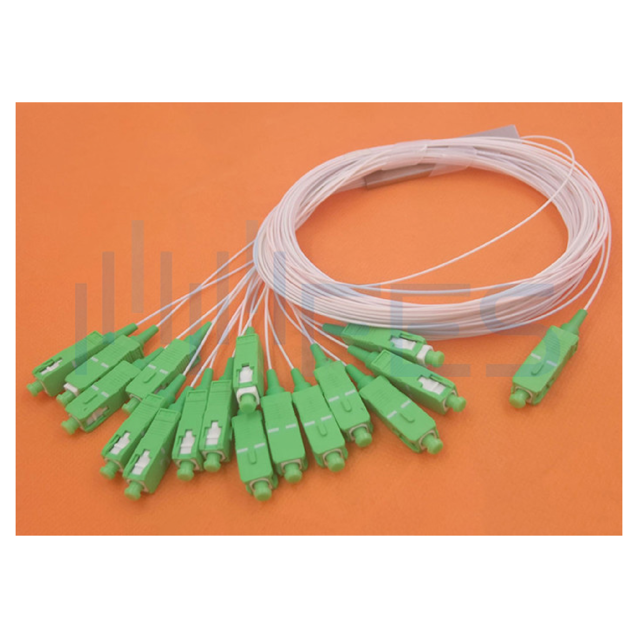 Blockless Type Optic Fiber PLC Splitter 1x16 High Strength With SC/APC Adapter