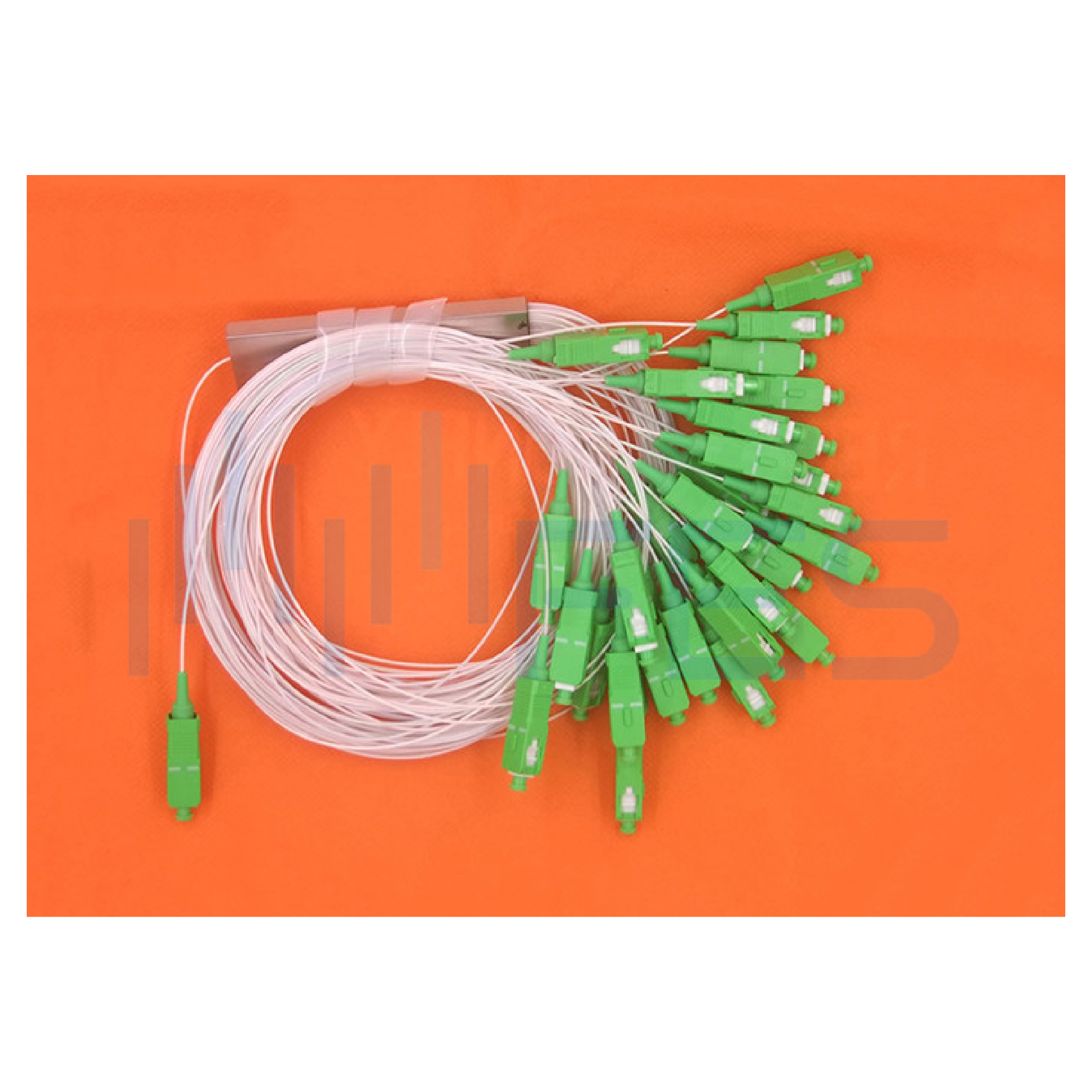 1x32 PLC Fiber Optic Splitter Mini 0.9mm 1.0m Pigtail SC/APC For Splitter Box Closure