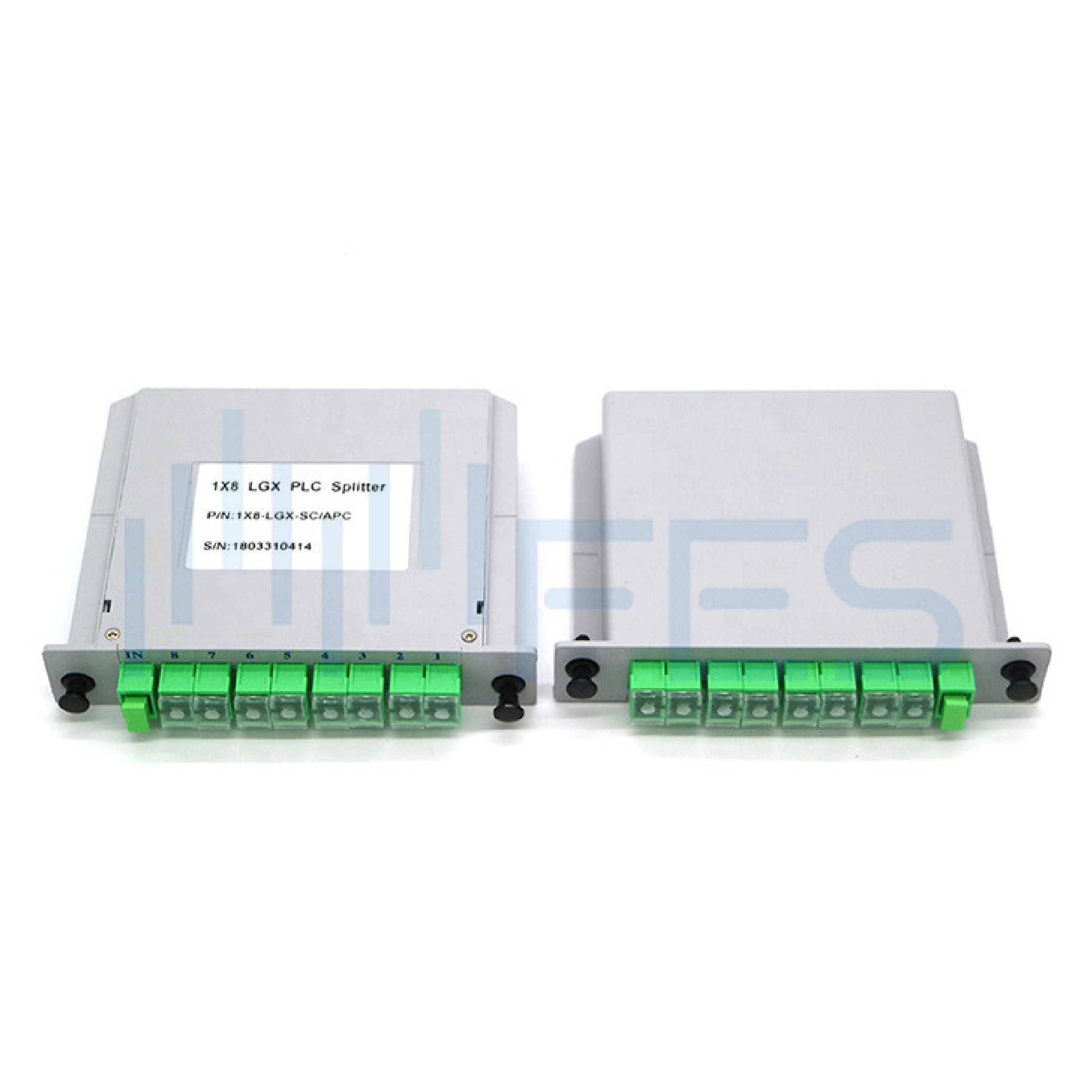 Green 1*8 Fiber Optic Splitter 1x8 LGX PLC Splitter For Rack Mountable Terminal Box - Image 3