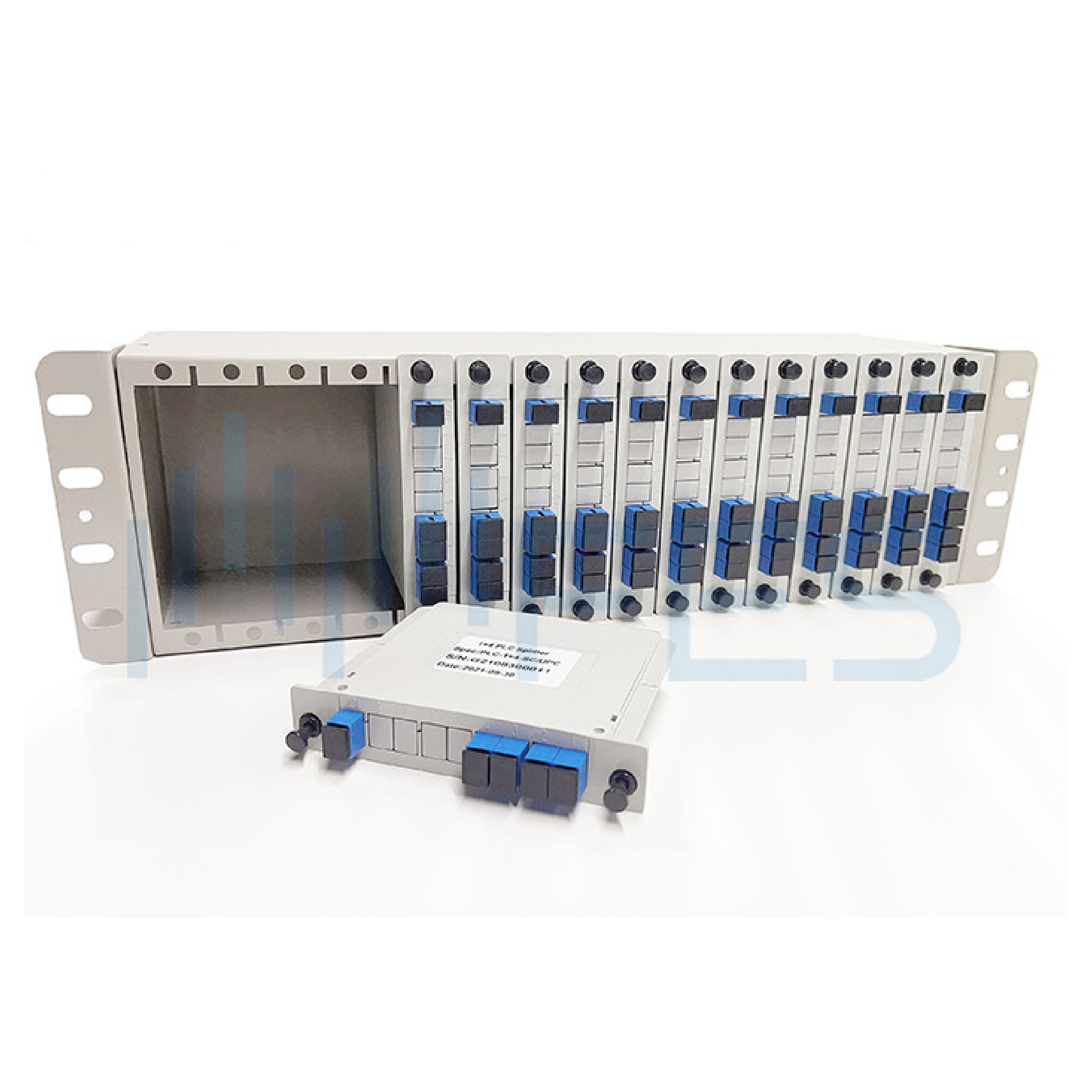 14 Slot 19'' 3U PLC Fiber Optic Splitter Rack Mount Patch Panel