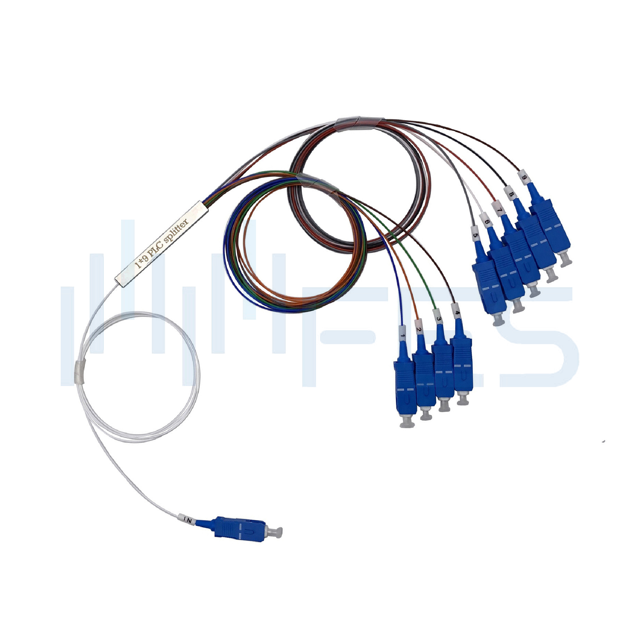 1x6 PLC Fiber Optic Splitter Mini Blockless Tube Type SC UPC Connector - Image 3